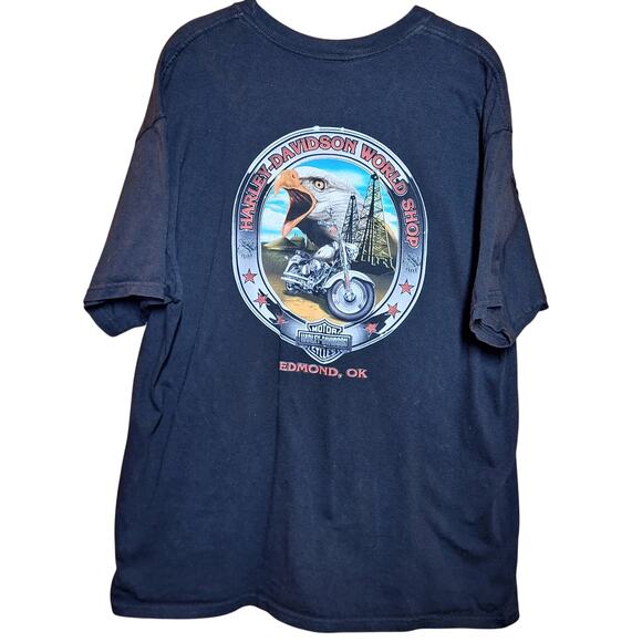 Harley Davidson vintage double sided graphic tee Mens XL Y2K Ride a fat boy 2005 - Picture 2 of 5